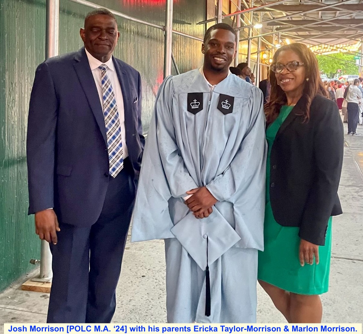 Josh Morrison with parents